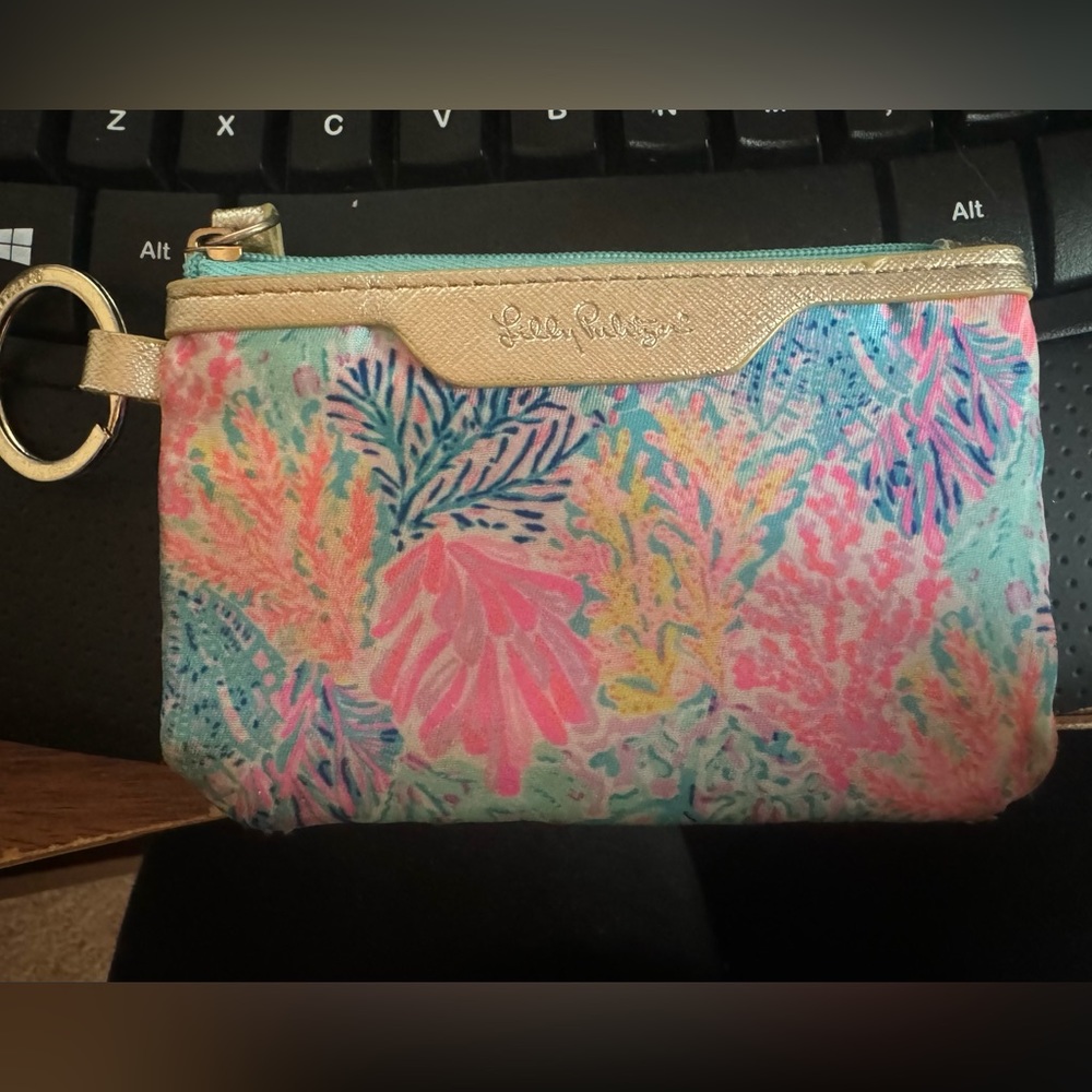 Lilly Pulitzer small keychain zipper wallet